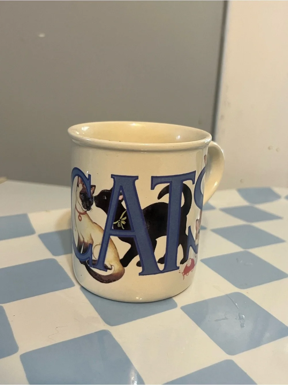 Vintage 1980’s I love Cats Graphic Ceramic Mug
